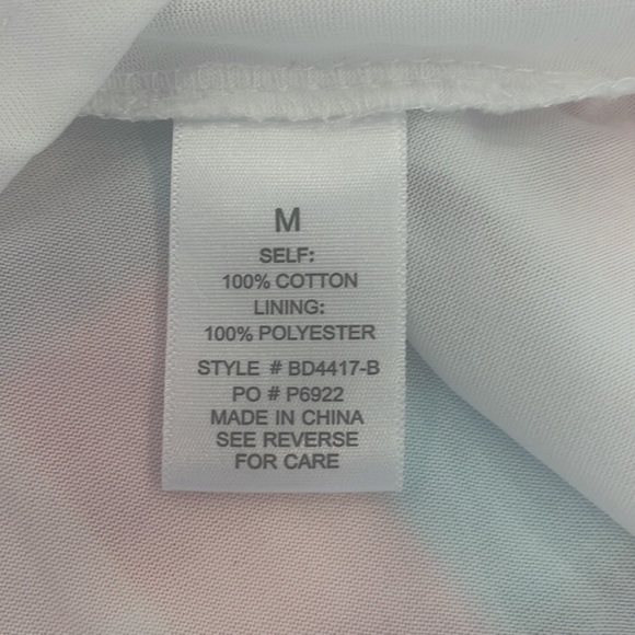 Aura pink and blue checkered ruffle sleeve dress. Size medium. - Picture 6 of 6